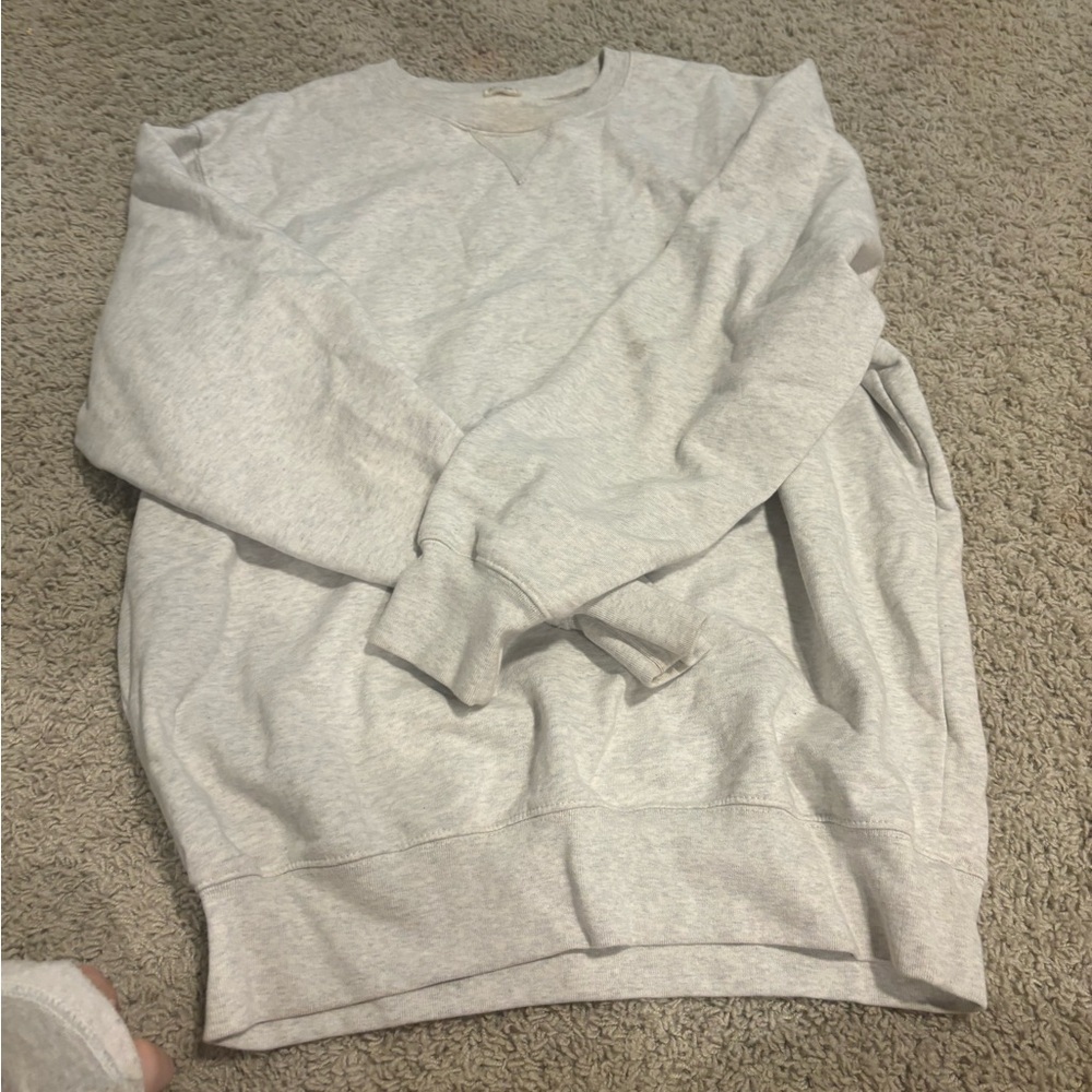 Grey brandy Melville crew neck- lightly worn